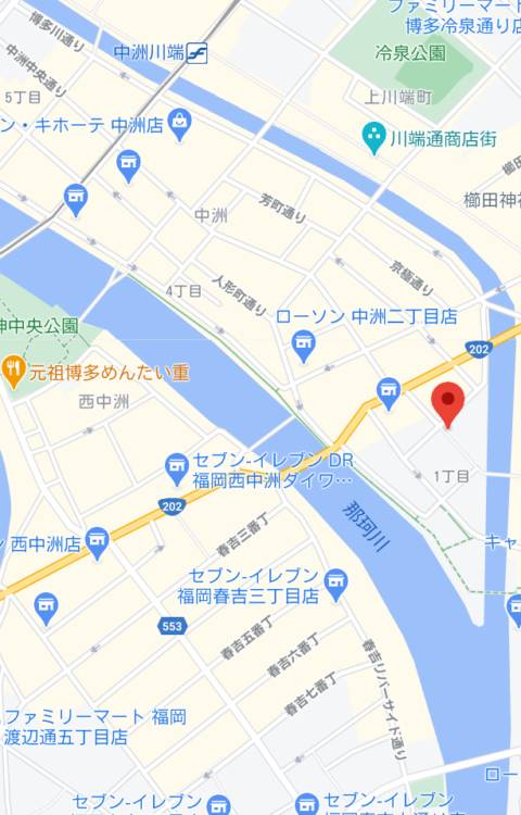 マップ｜福岡ホットポイント（ファッションヘルス/中洲）