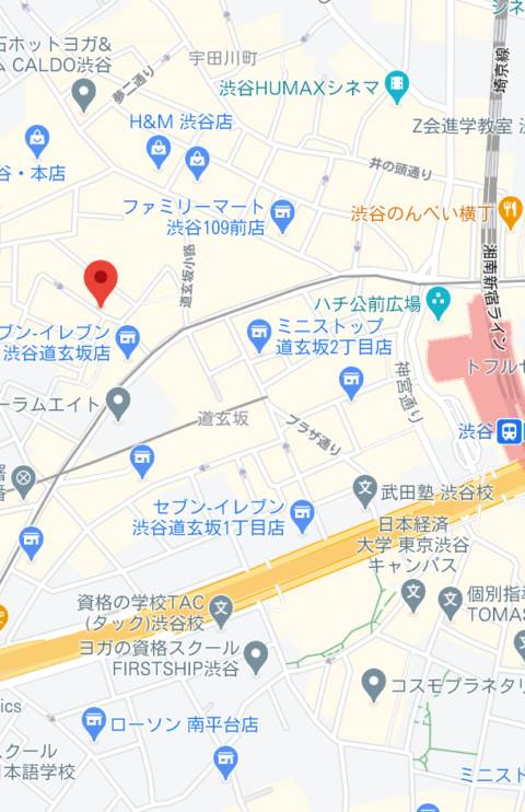 マップ｜ミルキーラテ（店舗型オナクラ/渋谷）