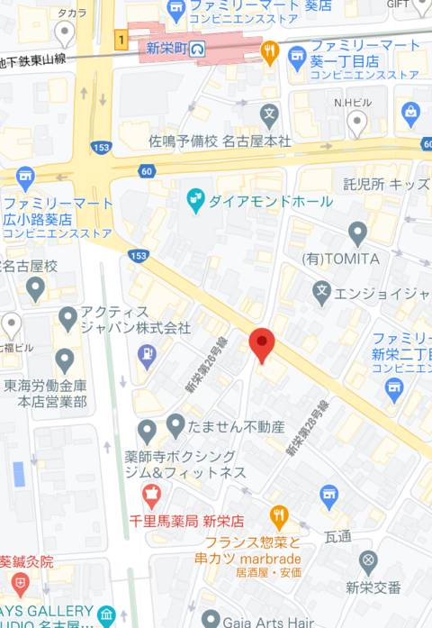 マップ｜ラブボート新栄（イメージヘルス/新栄）
