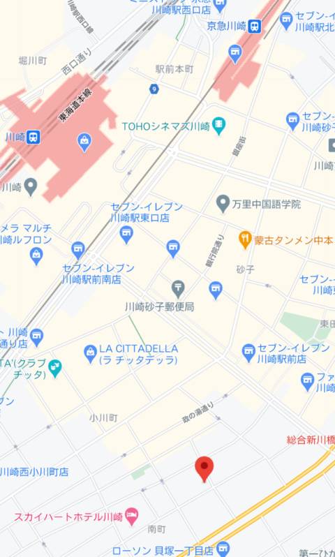 マップ｜カワサキ EROTIC（ファッションヘルス/川崎南町）