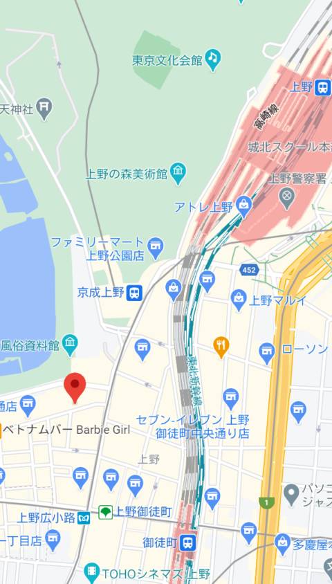 マップ｜シュシュ上野店（キャバクラ/上野）