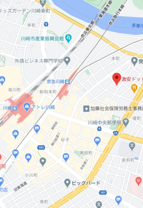 マップ｜激安ドットコム（ソープランド/川崎堀之内）