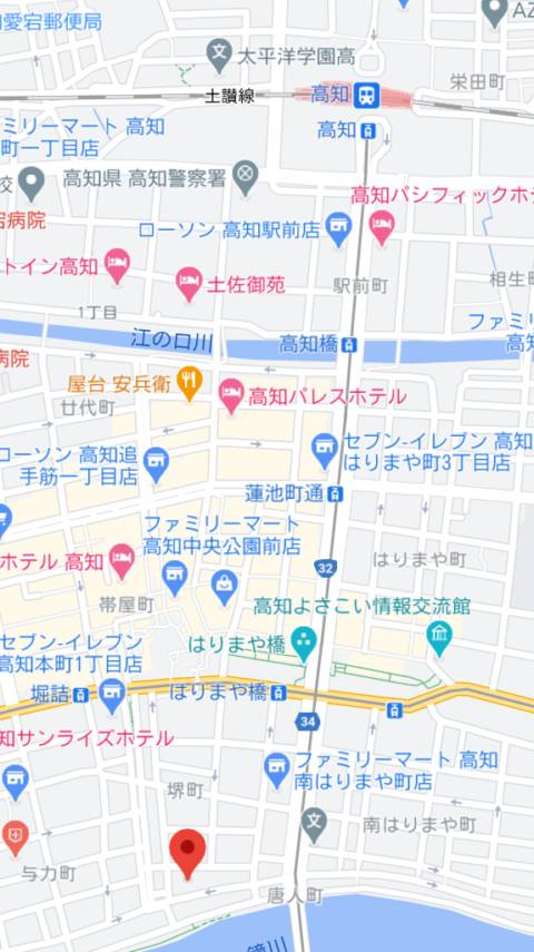 マップ｜ピンクダイア（ソープランド/高知市堺町}）