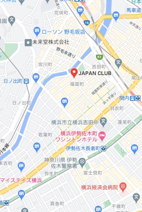 マップ｜ジャパンクラブ（高級ソープランド/横浜福富町）