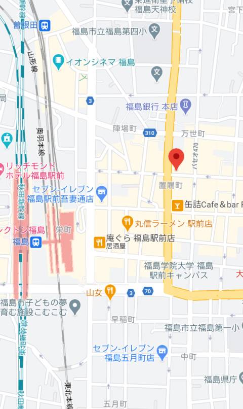 マップ｜浮世風呂 夢殿（ソープランド/福島）