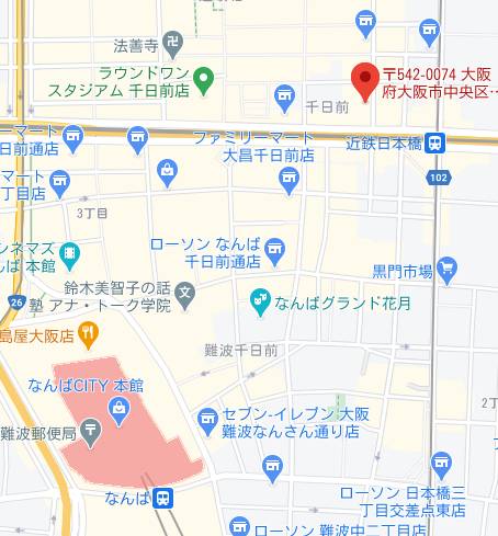 マップ｜ランデブー（セクキャバ/難波）