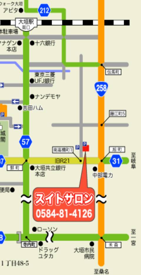 マップ|スイトサロン(ソープランド/大垣)