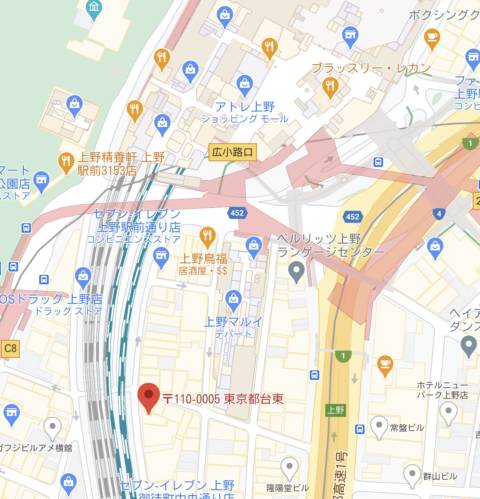 アクセスマップ（上野駅より）｜Happy Gang(ハッピーギャング)（セクキャバ/上野）