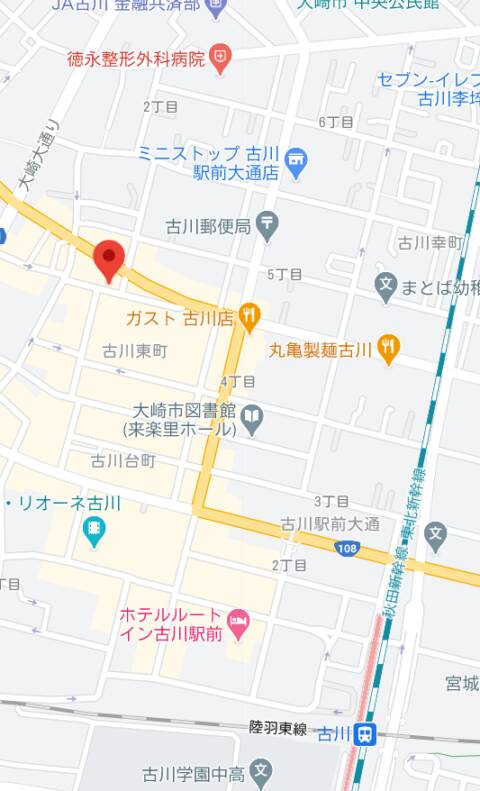 マップ｜Vouge-ヴォーグ-（スナック/古川）
