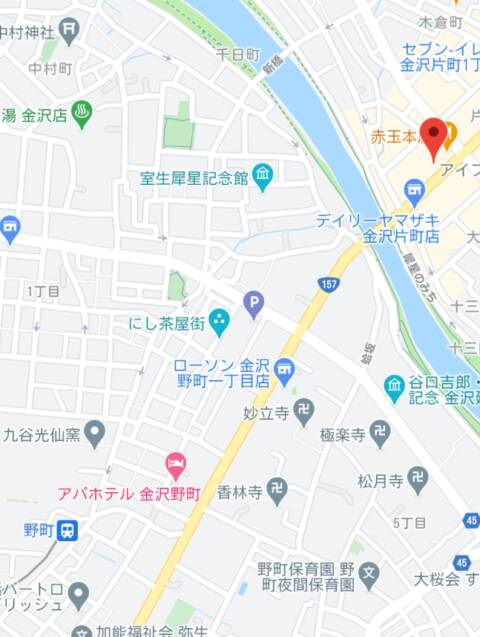 マップ｜Maid Club nut's (メイドクラブ ナッツ)（ガールズバー/金沢市片町）