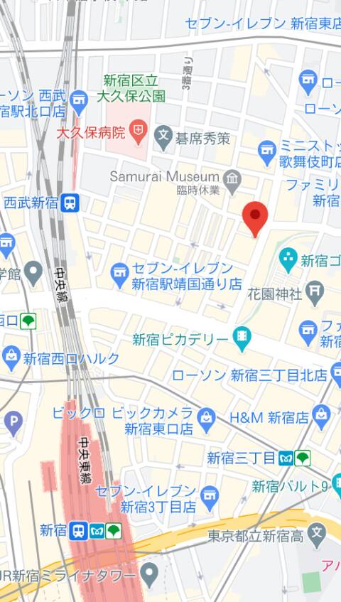 マップ｜POCOPOCO（ポコポコ）（パブ/新宿歌舞伎町）