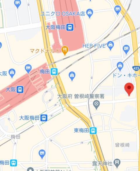 マップ｜Bar chuu 梅田店（ガールズバー/梅田）
