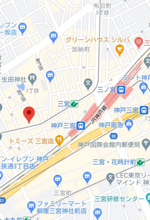 マップ｜POLICE BAR ALICE（ガールズバー/三ノ宮）