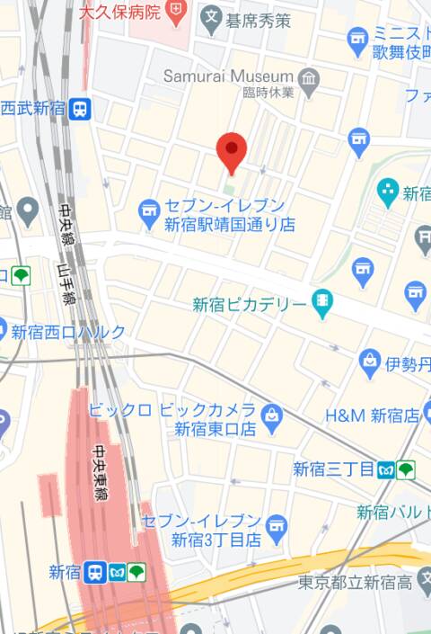 マップ｜萌えちゃんねるＢＡＲ　新宿（ガールズバー/新宿歌舞伎町）