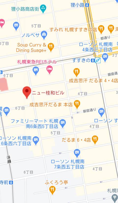 マップ｜京都Girls bar わんぴーす（ガールズバー/すすきの）