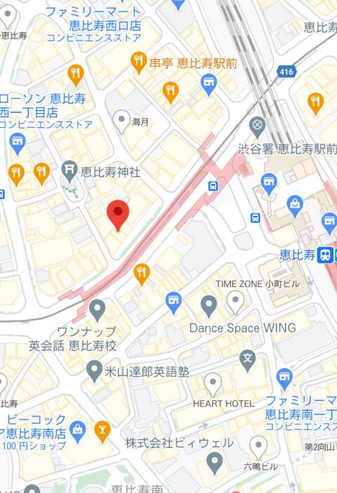 マップ｜SHELTER EBISU(シェルター)（ガールズバー/恵比寿）