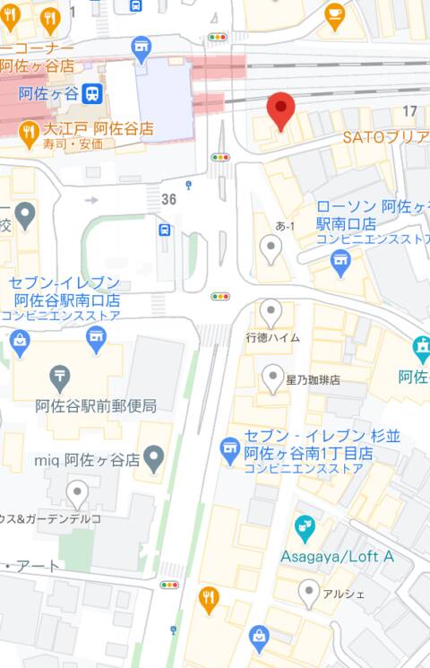 マップ｜アサガヤバンク（ガールズバー/阿佐ヶ谷）