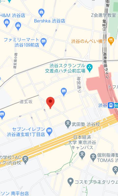 マップ｜5ive BAR SHIBUYA(ファイブ バー シブヤ )（ガールズバー/渋谷）