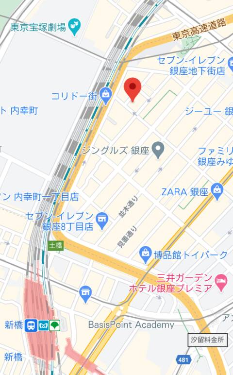 マップ｜BADD GIRLS 銀座店（ガールズバー/銀座）