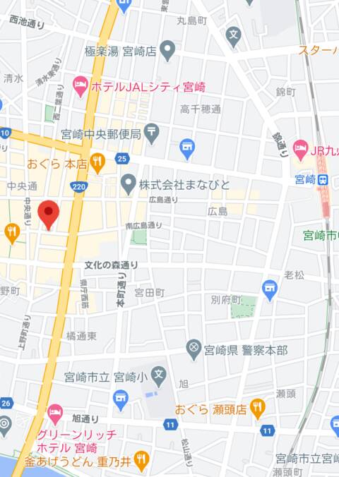 マップ｜キャンパスGIRL555（ファッションヘルス/西橘通り（宮崎市））