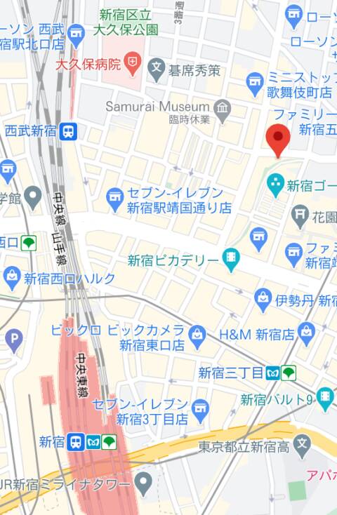 マップ｜カルテDayShift（新宿）（セクキャバ/新宿歌舞伎町）