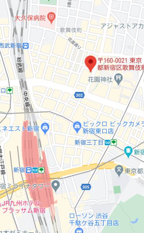マップ｜GIRL'S BAR LINO(リノ)（ガールズバー/新宿歌舞伎町）