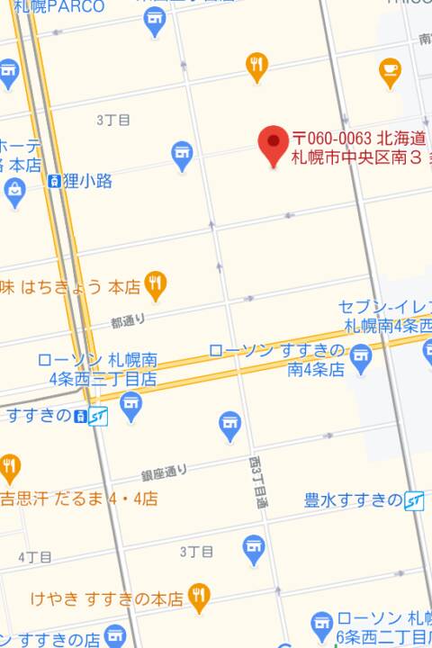 マップ｜NATURALIA(ナチュラリア) 札幌店（ガールズバー/すすきの）