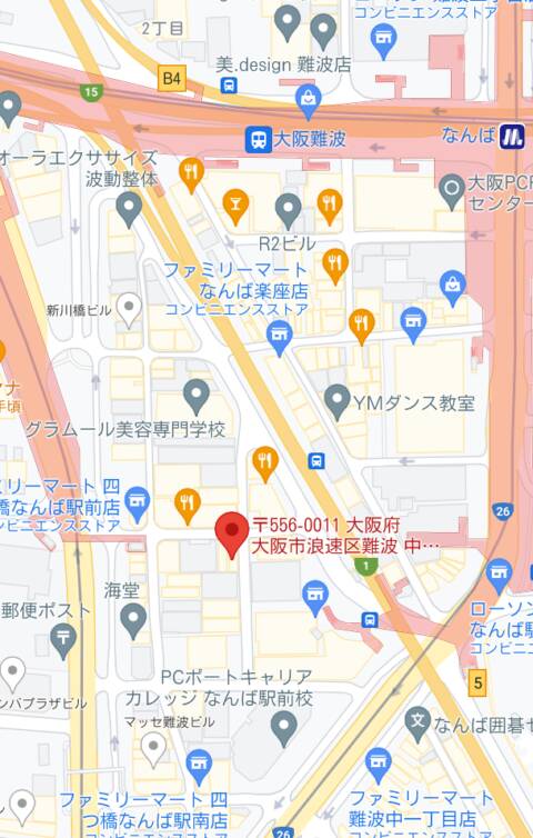 マップ｜スピード難波店（ホテヘル＆デリヘル/難波）