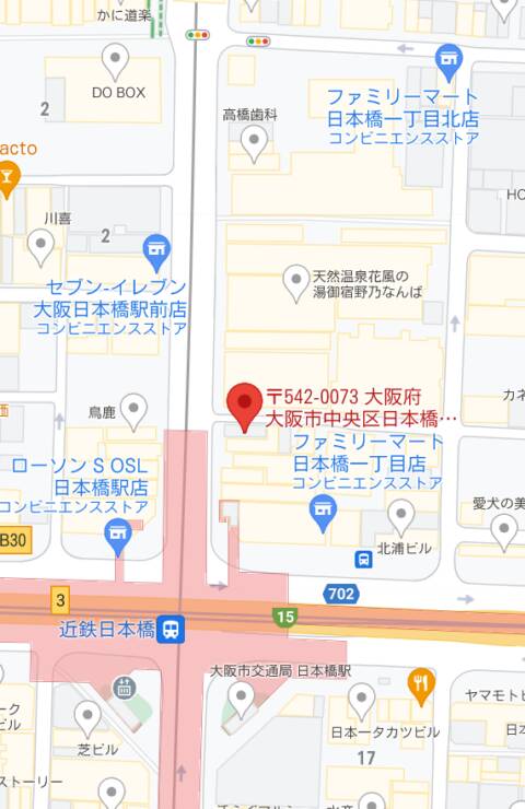 マップ｜むきたまご 日本橋店（ホテヘル&デリヘル/日本橋）