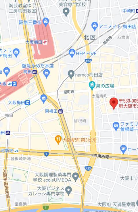 マップ｜クラブダイアモンド梅田店（ニューハーフヘルス/梅田周辺）