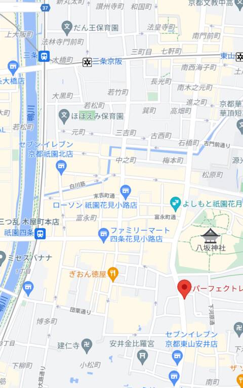 マップ（受付所）｜パーフェクトレディ（ホテヘル/祇園）