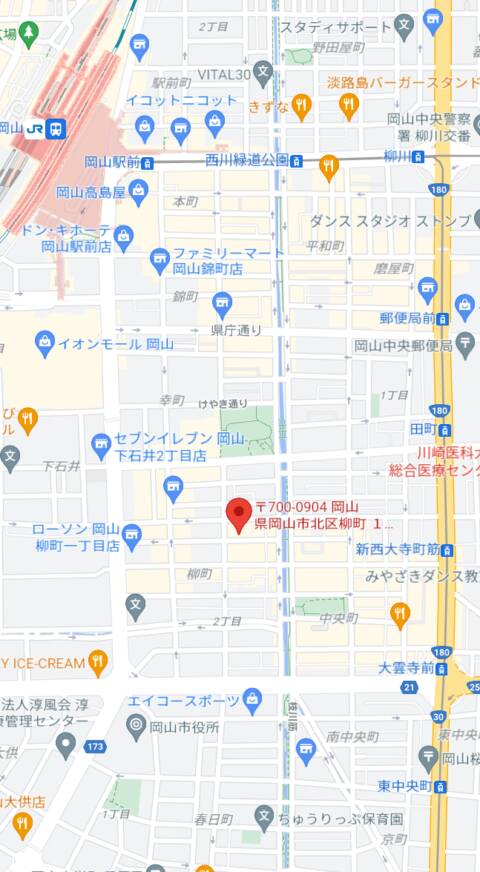 マップ｜蒼い月（セクキャバ/岡山）