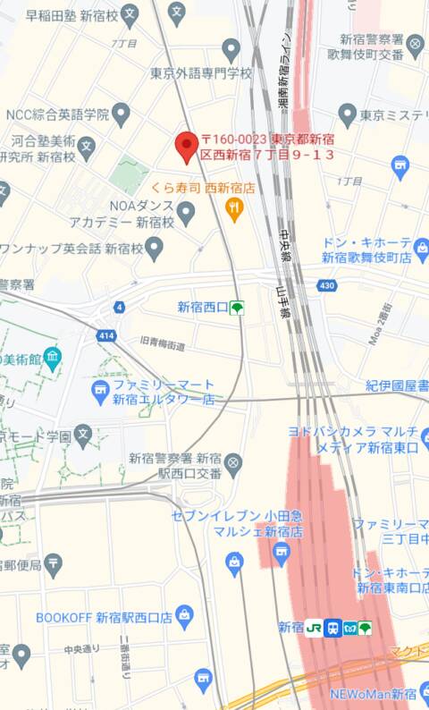 マップ｜SCENARIO(シナリオ）（ガールズバー/新宿）