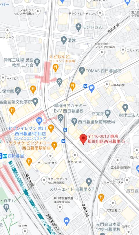 マップ｜Secret Base（ガールズバー/西日暮里）