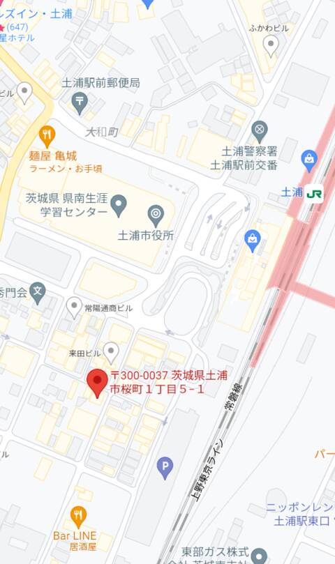 マップ｜ラブステ ギャレッツ（いちゃキャバ/桜町(土浦市)）