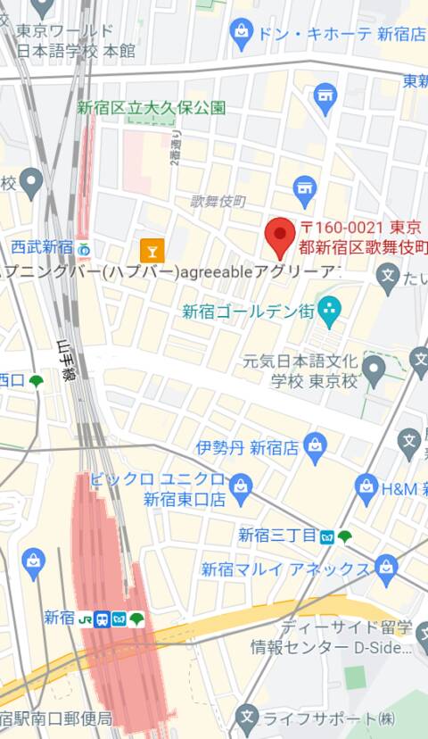 マップ｜Donfin (ドンフィン)（キャバクラ/新宿歌舞伎町）