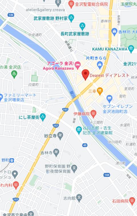 マップ｜Dearest（キャバクラ/金沢市片町）