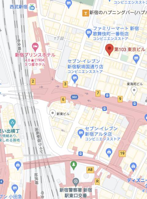 アクセスマップ｜ハンドキャンパス新宿（店舗型オナクラ/新宿歌舞伎町}）