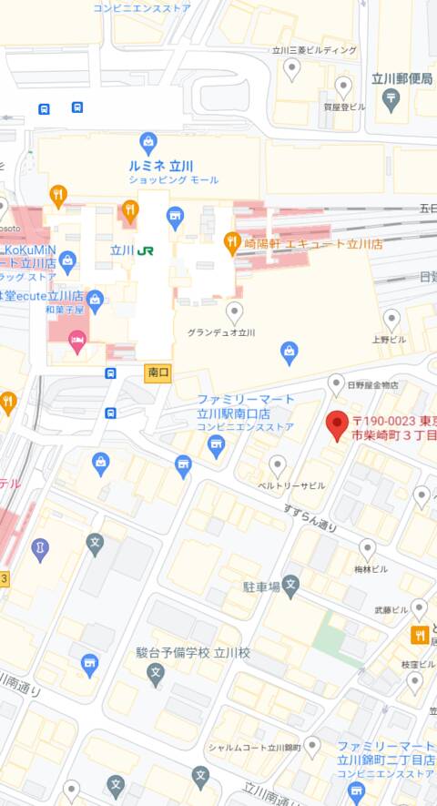 マップ｜メンズエステ レモン（【非風俗】メンズエステ/立川）