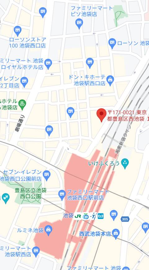 マップ（受付所）｜ファルファデ クラブ 東京（ホテヘル＆デリヘル/池袋）
