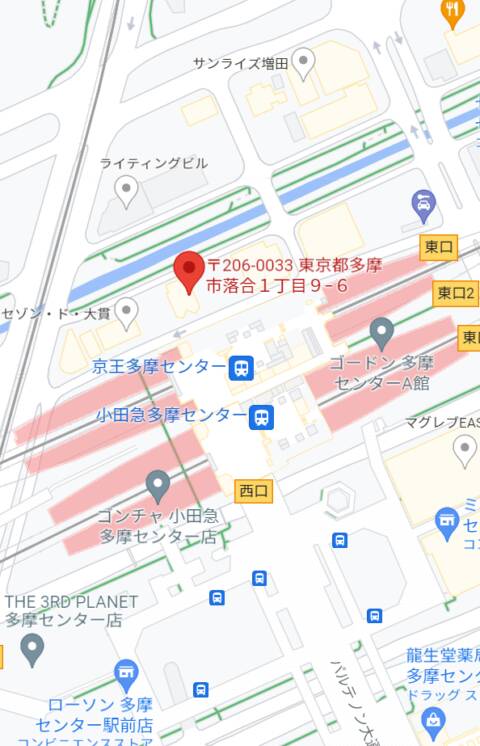 マップ｜Girls Bar Luminous(ルミナス)（ガールズバー/多摩センター）