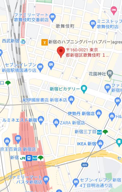 マップ（受付所）｜コスプレコレクション(新宿)（ホテヘル＆デリヘル/歌舞伎町）