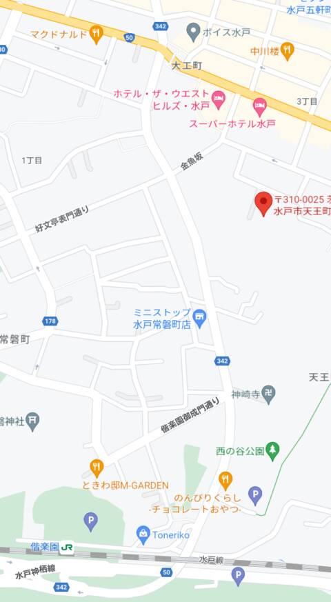 マップ｜マリンブルー水戸店（ソープランド/水戸市天王町）