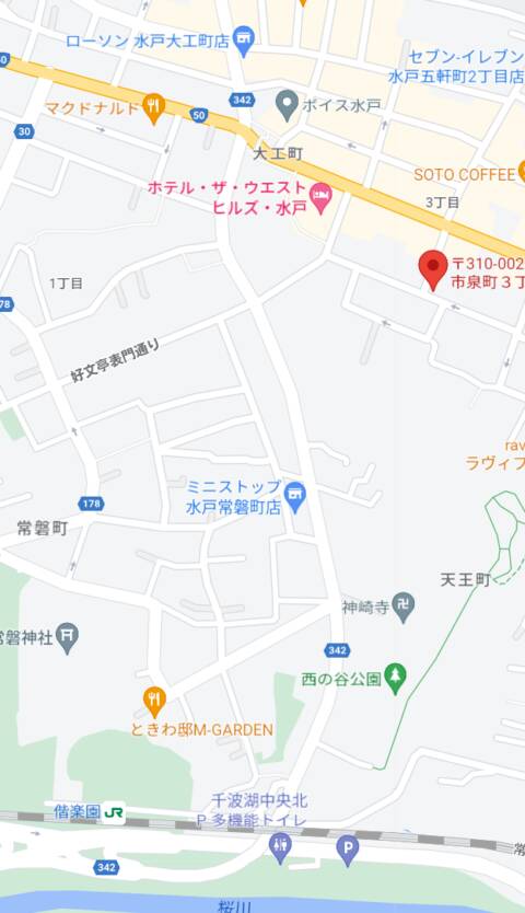 マップ（店舗）｜relaxation salon 癒しGROUP（店舗＆出張アロマ性感エステ/水戸発・近郊）