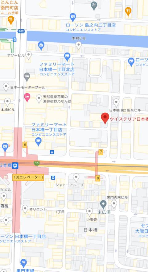 マップ（受付所）｜大阪はまちゃん日本橋店（受付型オナクラ/日本橋）