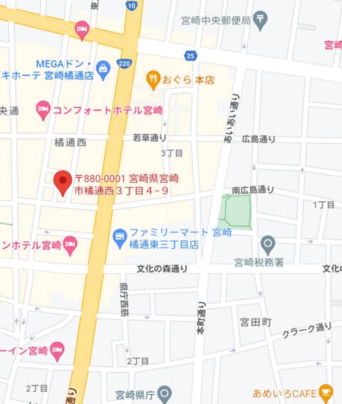 マップ｜性感エステLabo（店舗型性感エステ/西橘通り（宮崎市））