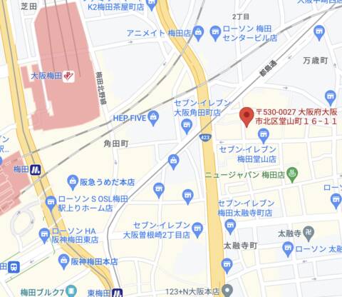 マップ｜VIVIDCREW 梅田堂山店（セクキャバ/梅田）