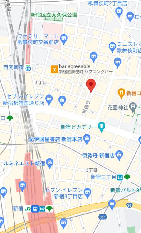 マップ（受付所）｜ポッキリ（ホテヘル＆デリヘル/新宿歌舞伎町）