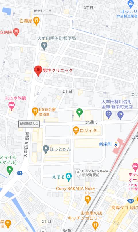 マップ｜男性クリニック（MEN'S CLINIC）（店舗型ヘルス/新栄町駅(大牟田市)）