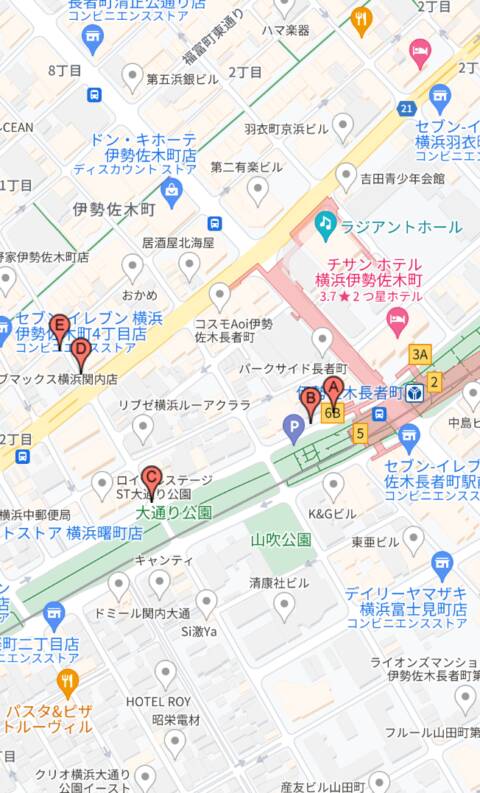 マップ｜しこたま奥様 横浜店（ファッションヘルス/曙町）